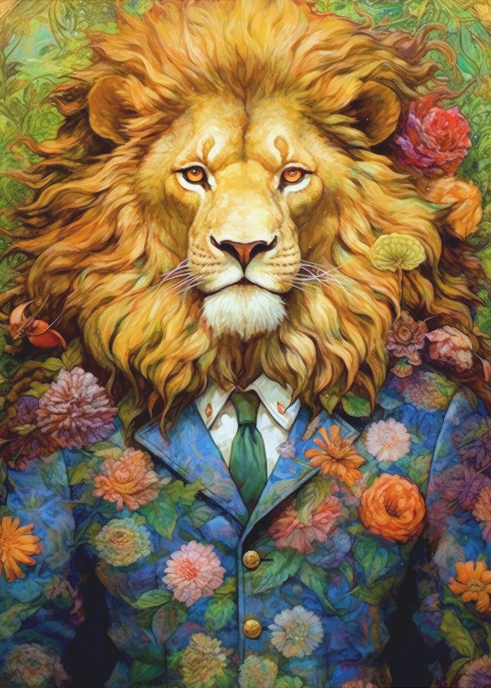 Wall Art Lion Animal Art by Justyna Jaszke-canvas-DECOROLALA