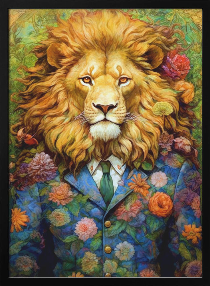 Wall Art Lion Animal Art by Justyna Jaszke-canvas-DECOROLALA
