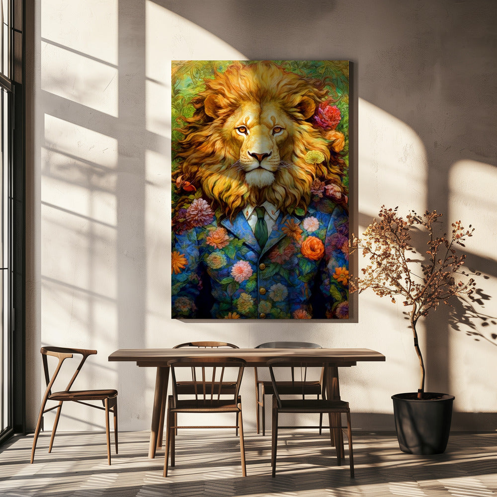 Wall Art Lion Animal Art by Justyna Jaszke-canvas-DECOROLALA