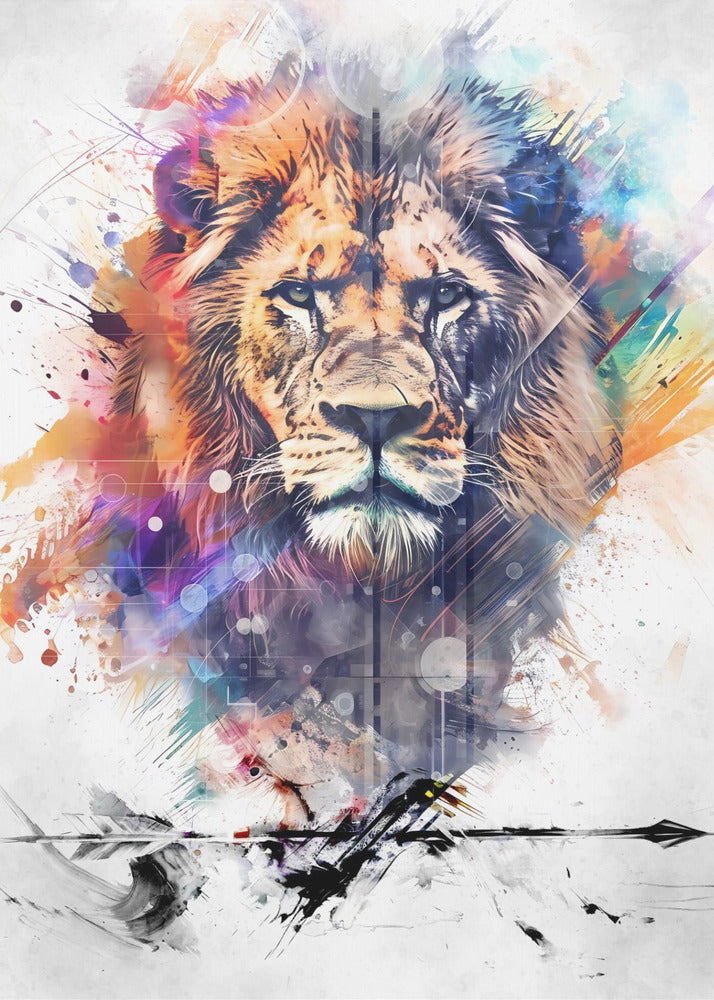 Wall Art Lion Poster Art 04 by Rafal Kulik-canvas-DECOROLALA
