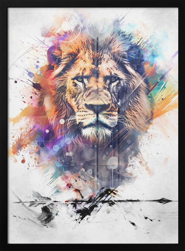 Wall Art Lion Poster Art 04 by Rafal Kulik-canvas-DECOROLALA