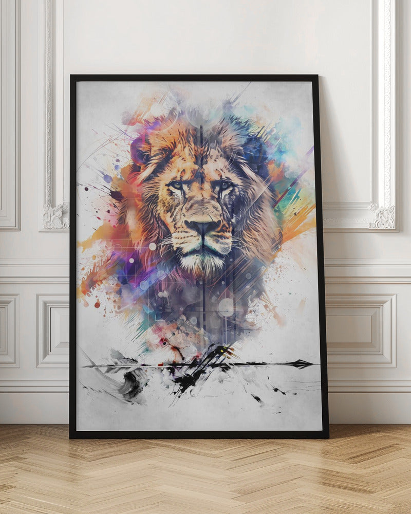 Wall Art Lion Poster Art 04 by Rafal Kulik-canvas-DECOROLALA