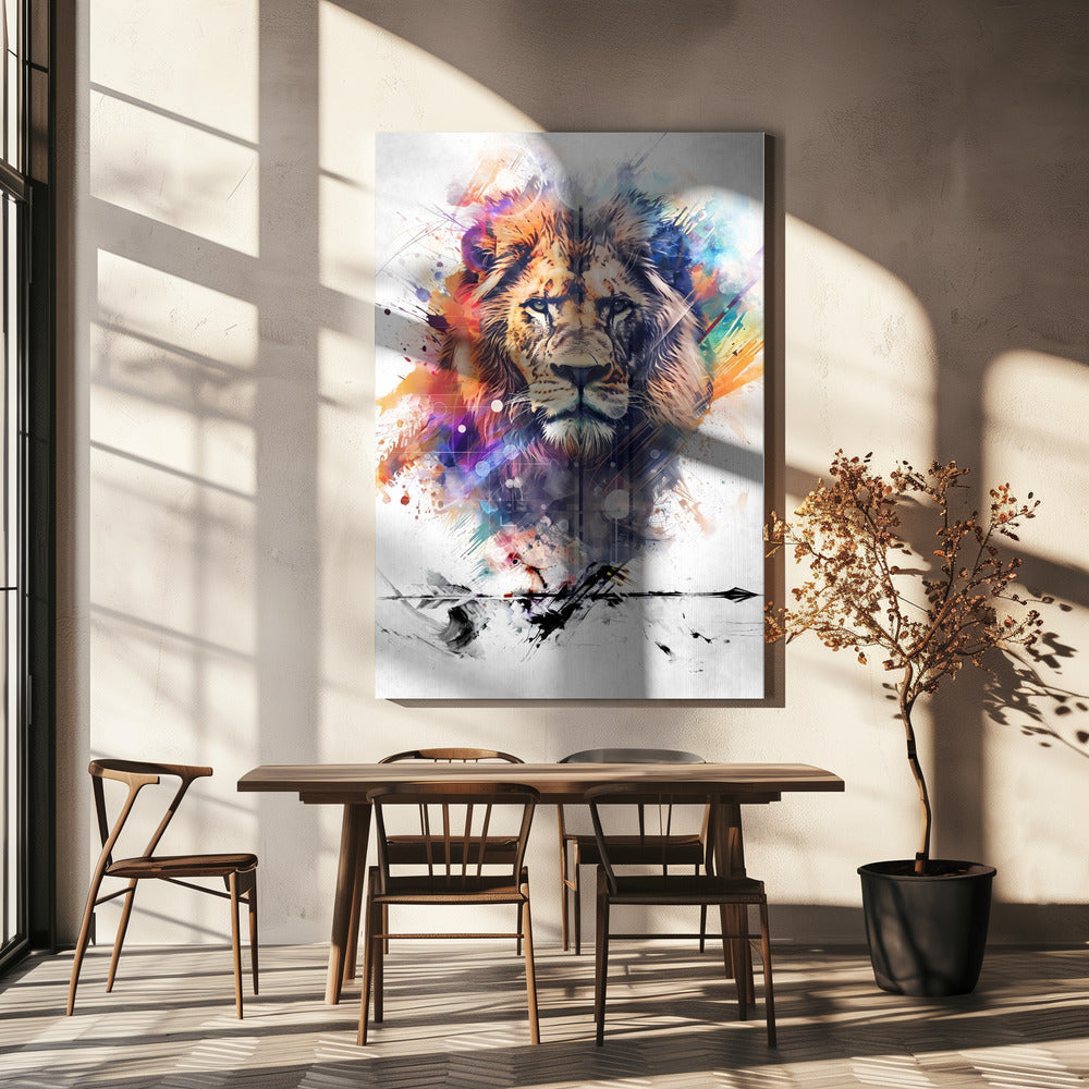 Wall Art Lion Poster Art 04 by Rafal Kulik-canvas-DECOROLALA