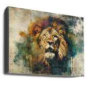 Wall Art Lion Vintage Illustration by Rafal Kulik-canvas-DECOROLALA