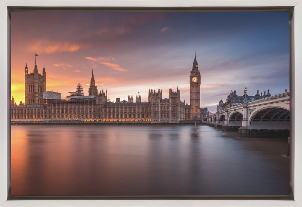Wall Art London Palace of Westminster Sunset-canvas-DECOROLALA