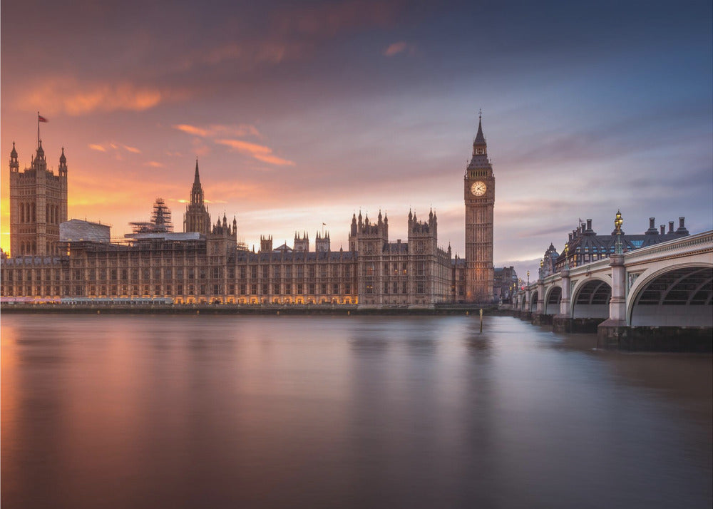 Wall Art London Palace of Westminster Sunset-canvas-DECOROLALA