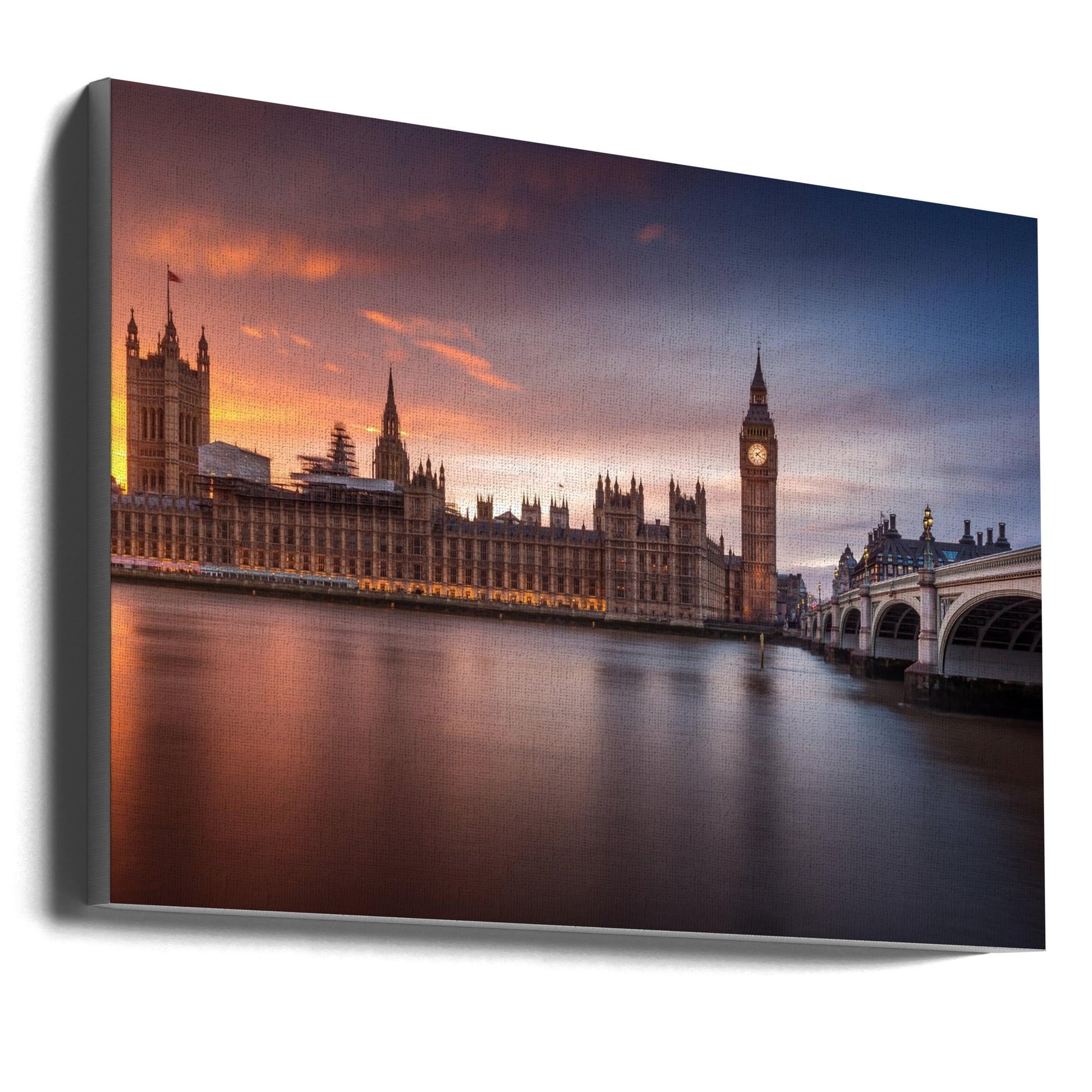 Wall Art London Palace of Westminster Sunset-canvas-DECOROLALA