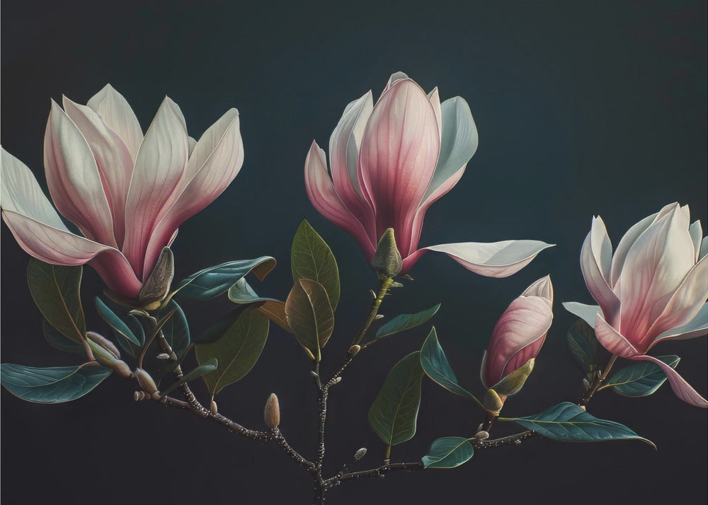 Wall Art Lovely Magnolias 25 by Bilge Paksoylu-canvas-DECOROLALA