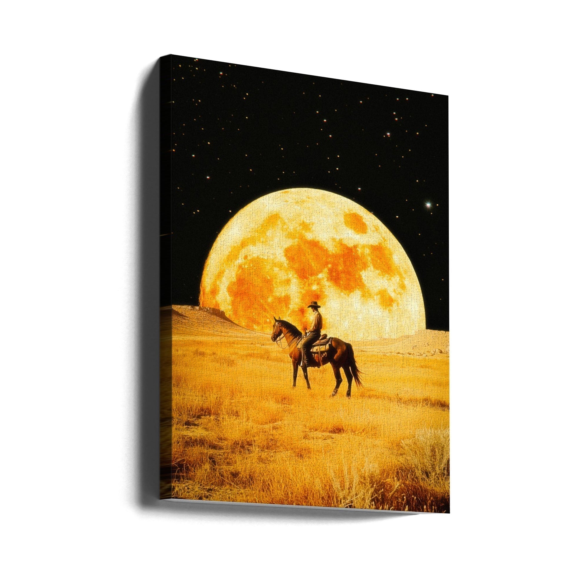Wall Art Lunar Cowboy by Taudalpoi-Canvas Print-DECOROLALA