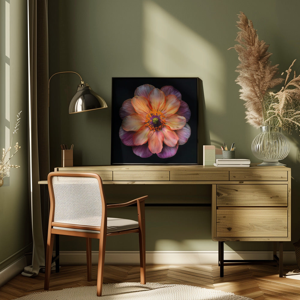 Wall Art Macro Fl On Blk 20 by Bilge Paksoylu-canvas-DECOROLALA