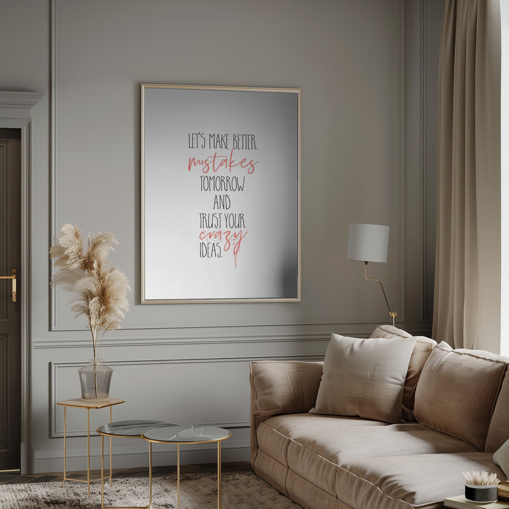Wall Art "Make Better Mistakes" by Melanie Viola-Canvas Print-DECOROLALA