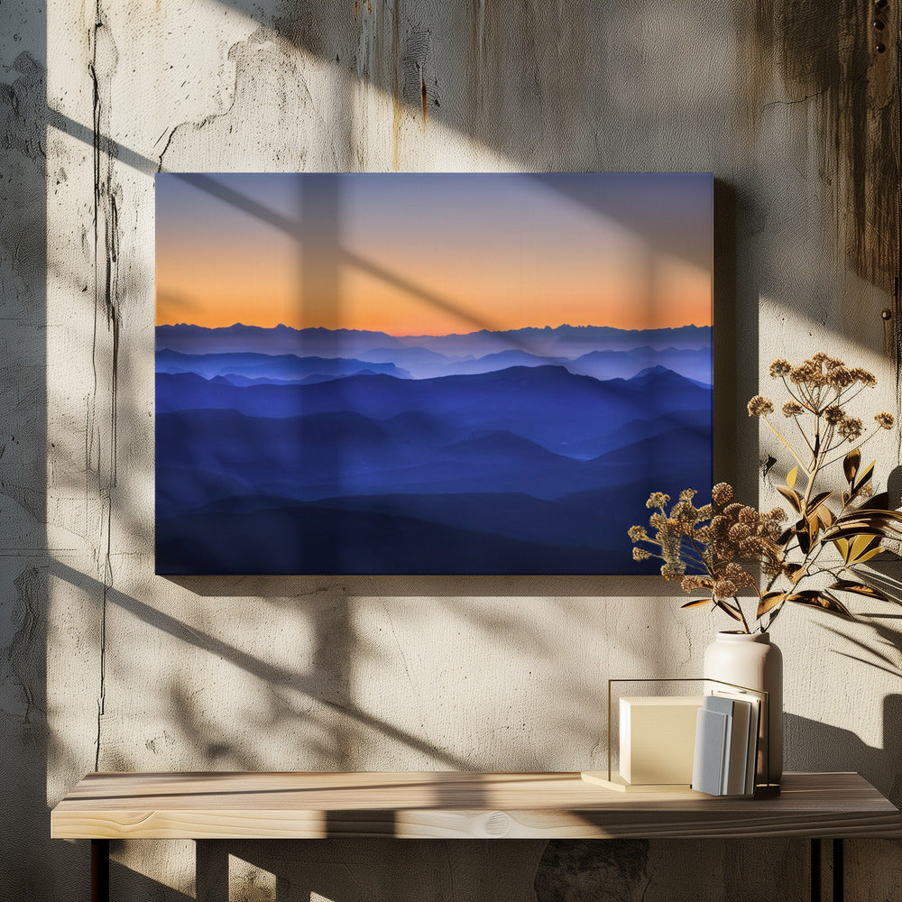 Wall Art Misty Mountains by David Bouscarle-Canvas Print-DECOROLALA
