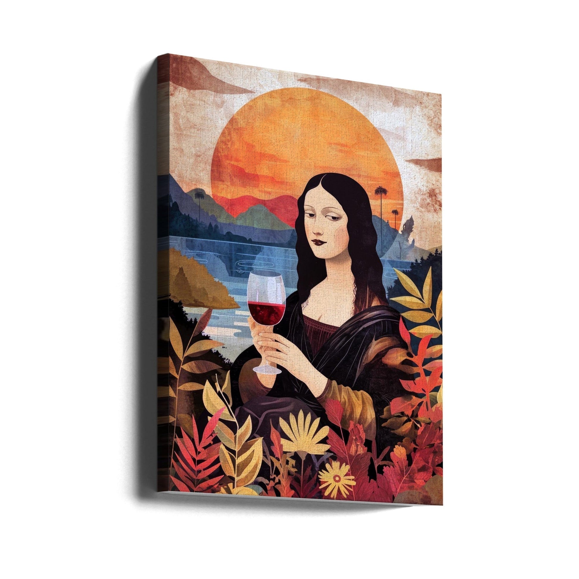 Wall Art Mona Lisa Chill Out Watercolor Painting-Canvas Print-DECOROLALA