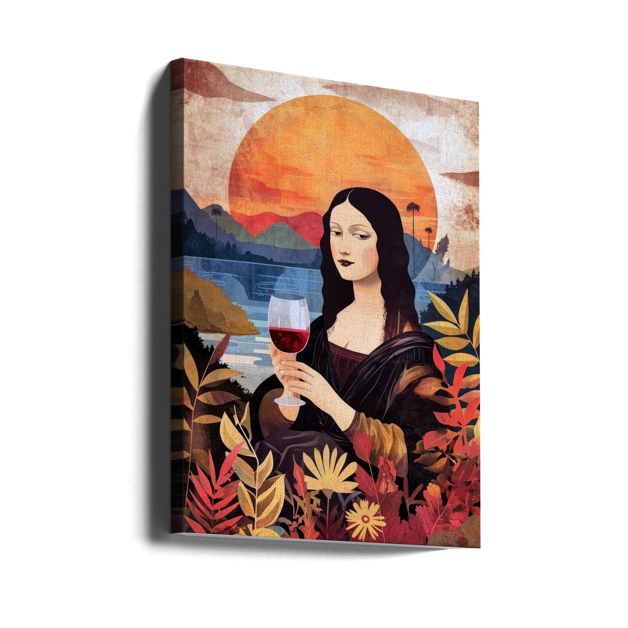 Wall Art Mona Lisa Chill Out Watercolor Painting-Canvas Print-DECOROLALA