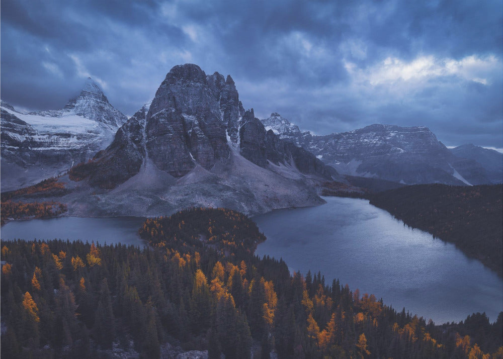 Wall Art Mt Assiniboine Snow Storm by Michael Zheng-Canvas Print-DECOROLALA