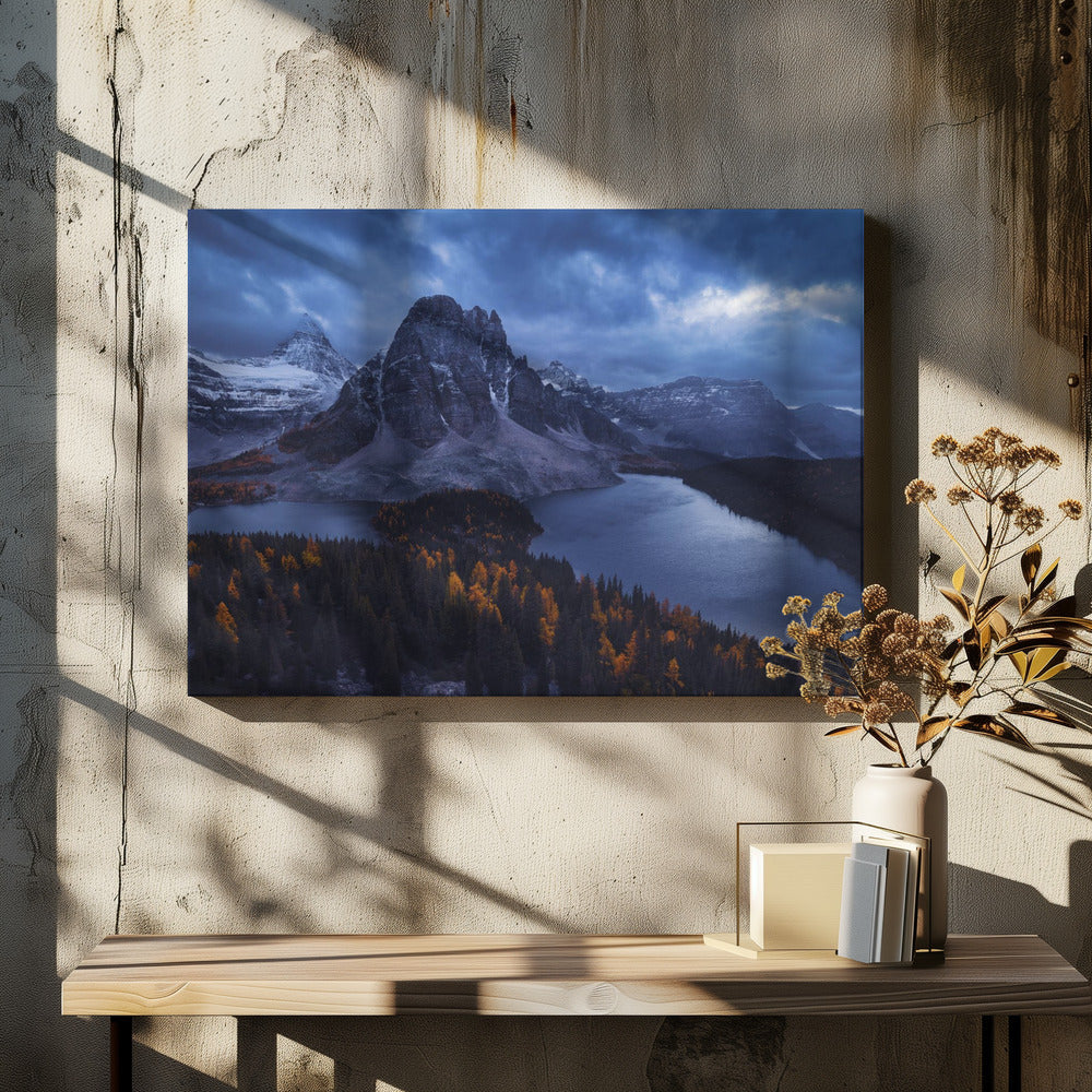 Wall Art Mt Assiniboine Snow Storm by Michael Zheng-Canvas Print-DECOROLALA