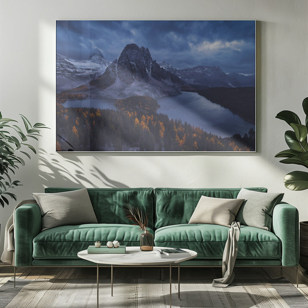 Wall Art Mt Assiniboine Snow Storm by Michael Zheng-Canvas Print-DECOROLALA