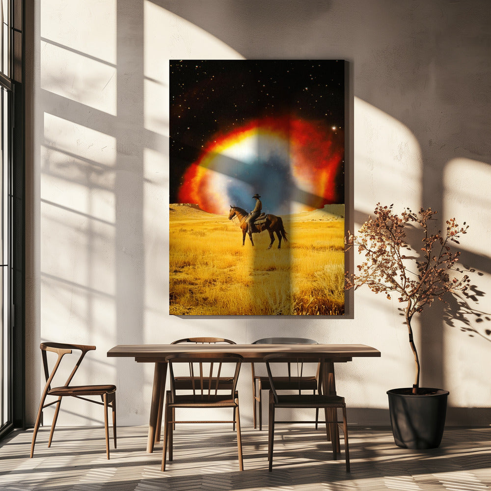 Wall Art Nebula Cowboy by Taudalpoi-Canvas Print-DECOROLALA