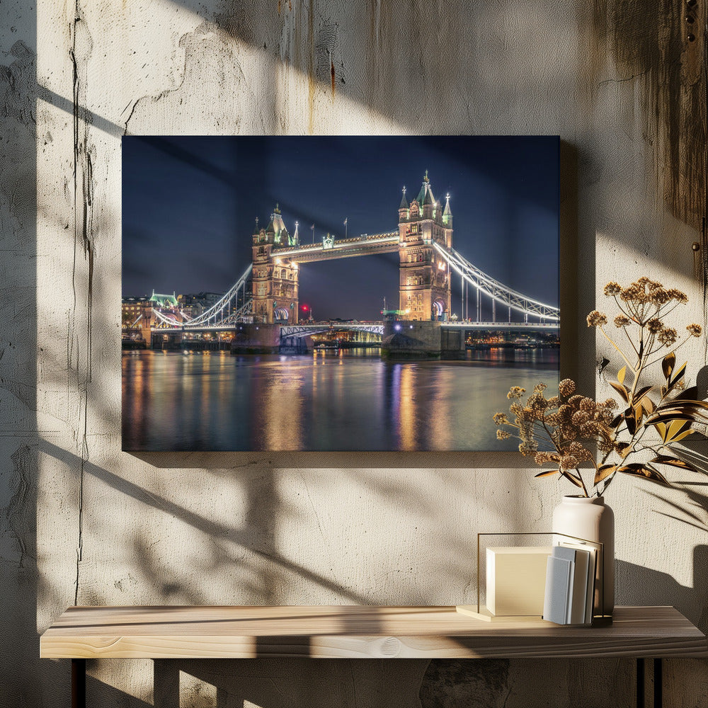 Wall Art Night at The Tower Bridge-canvas-DECOROLALA