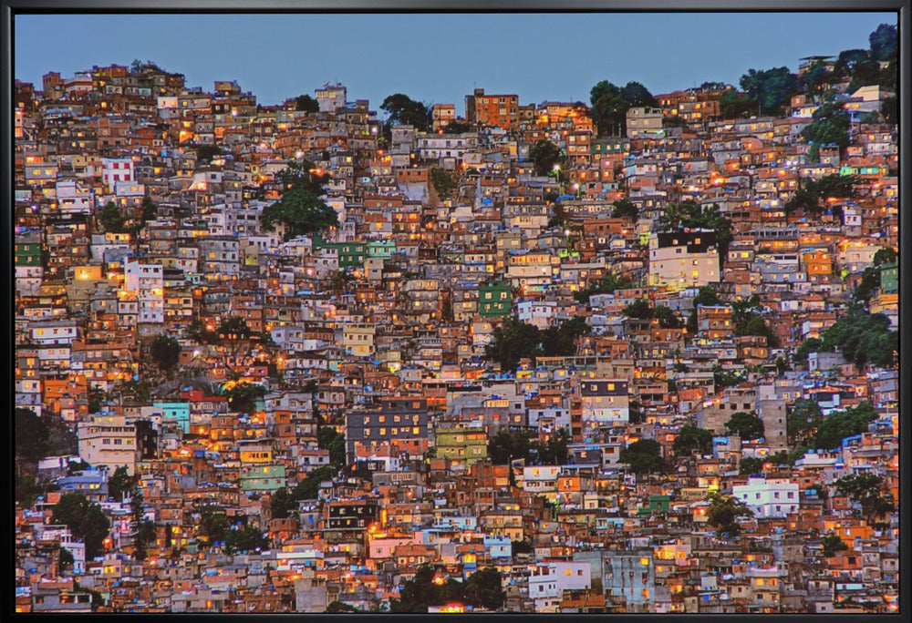 Wall Art Nightfall in the Favela da Rocinha-canvas-DECOROLALA