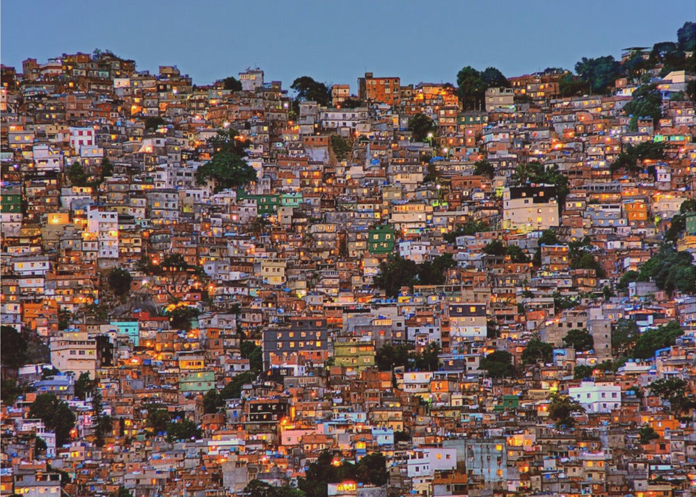 Wall Art Nightfall in the Favela da Rocinha-canvas-DECOROLALA