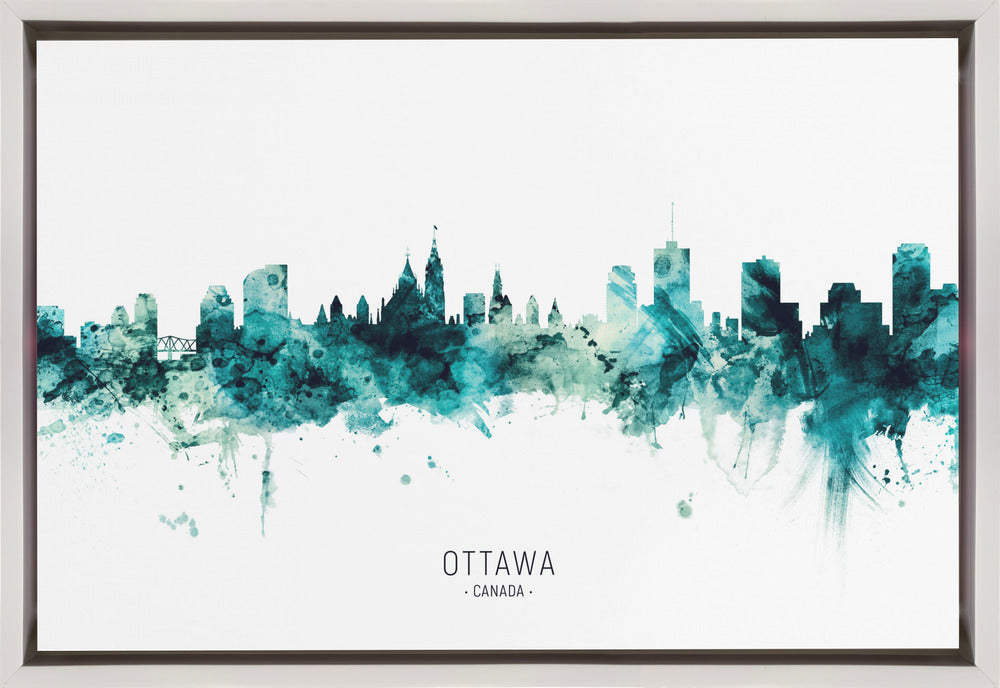Wall Art Ottawa Canada Skyline by Michael Tompsett-Canvas Print-DECOROLALA