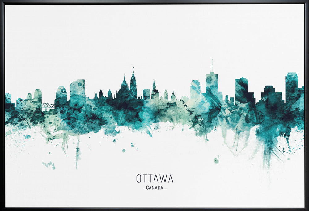 Wall Art Ottawa Canada Skyline by Michael Tompsett-Canvas Print-DECOROLALA