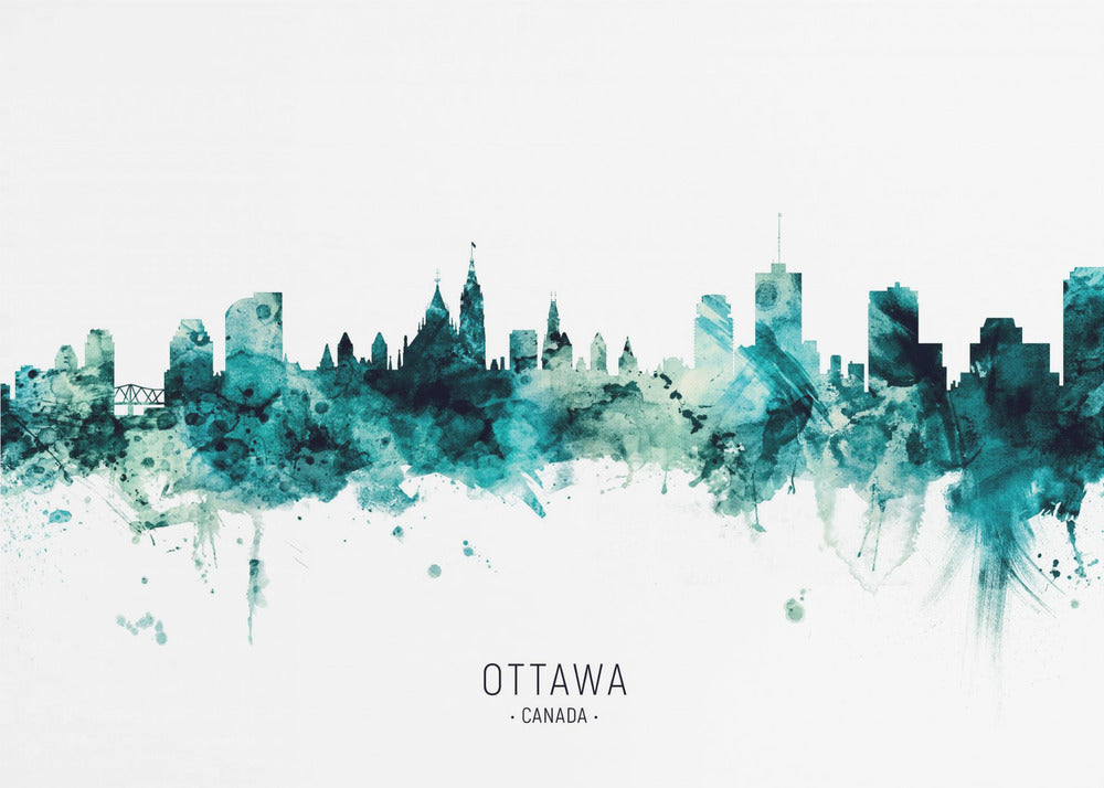 Wall Art Ottawa Canada Skyline by Michael Tompsett-Canvas Print-DECOROLALA