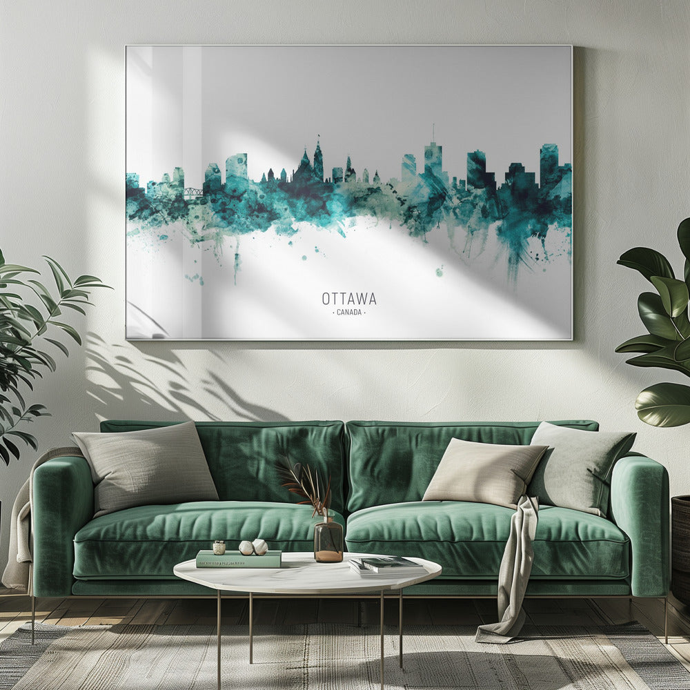 Wall Art Ottawa Canada Skyline by Michael Tompsett-Canvas Print-DECOROLALA