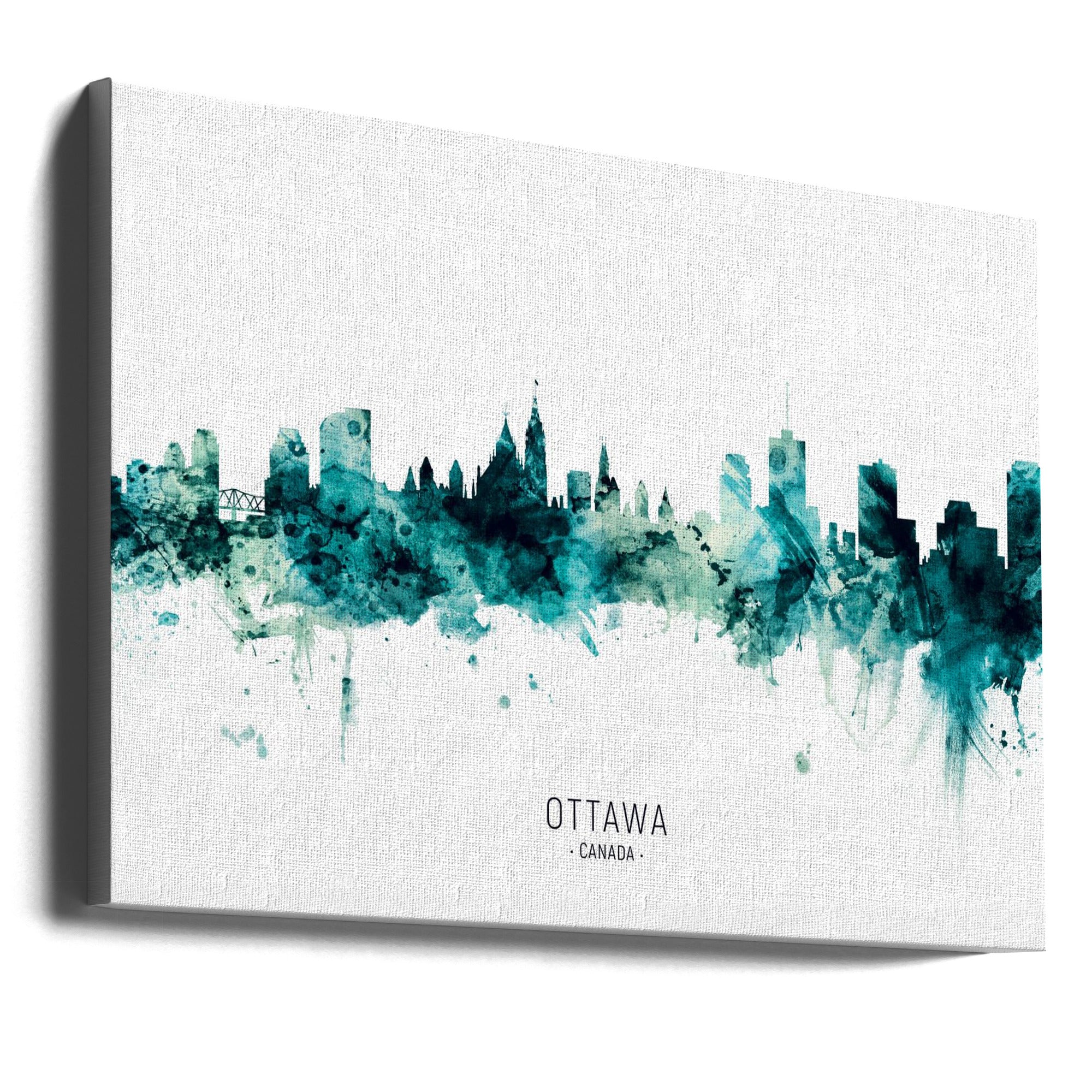 Wall Art Ottawa Canada Skyline by Michael Tompsett-Canvas Print-DECOROLALA