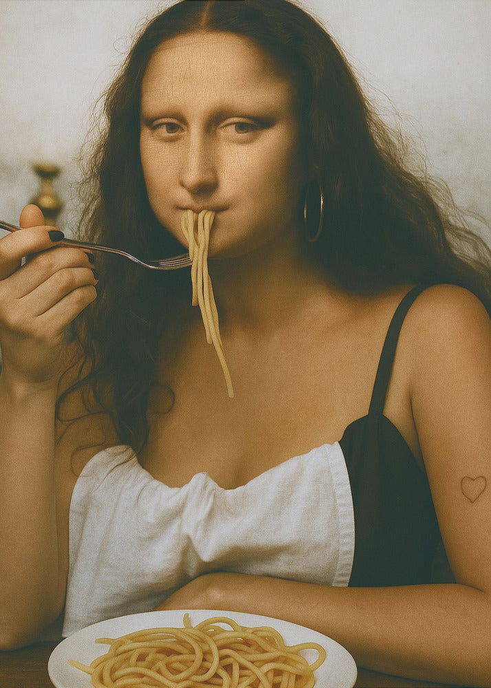 Wall Art Parody of the Mona Lisa by Dikhotomy-Canvas Print-DECOROLALA