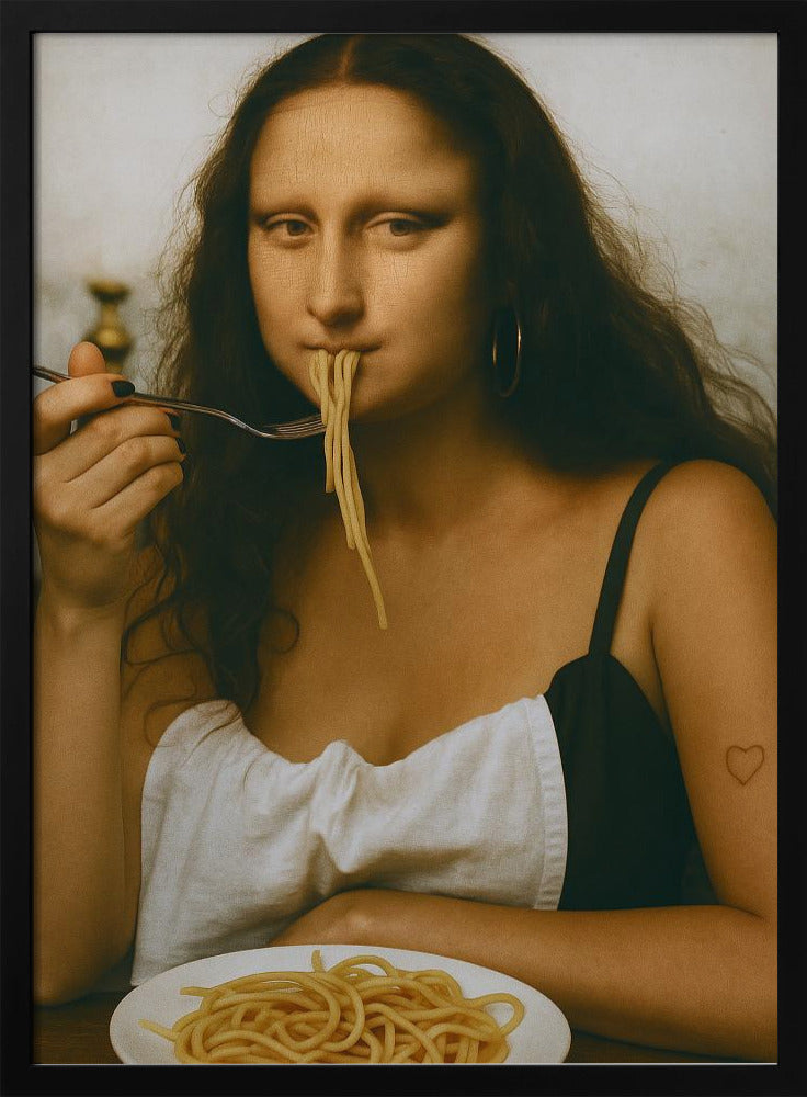 Wall Art Parody of the Mona Lisa by Dikhotomy-Canvas Print-DECOROLALA