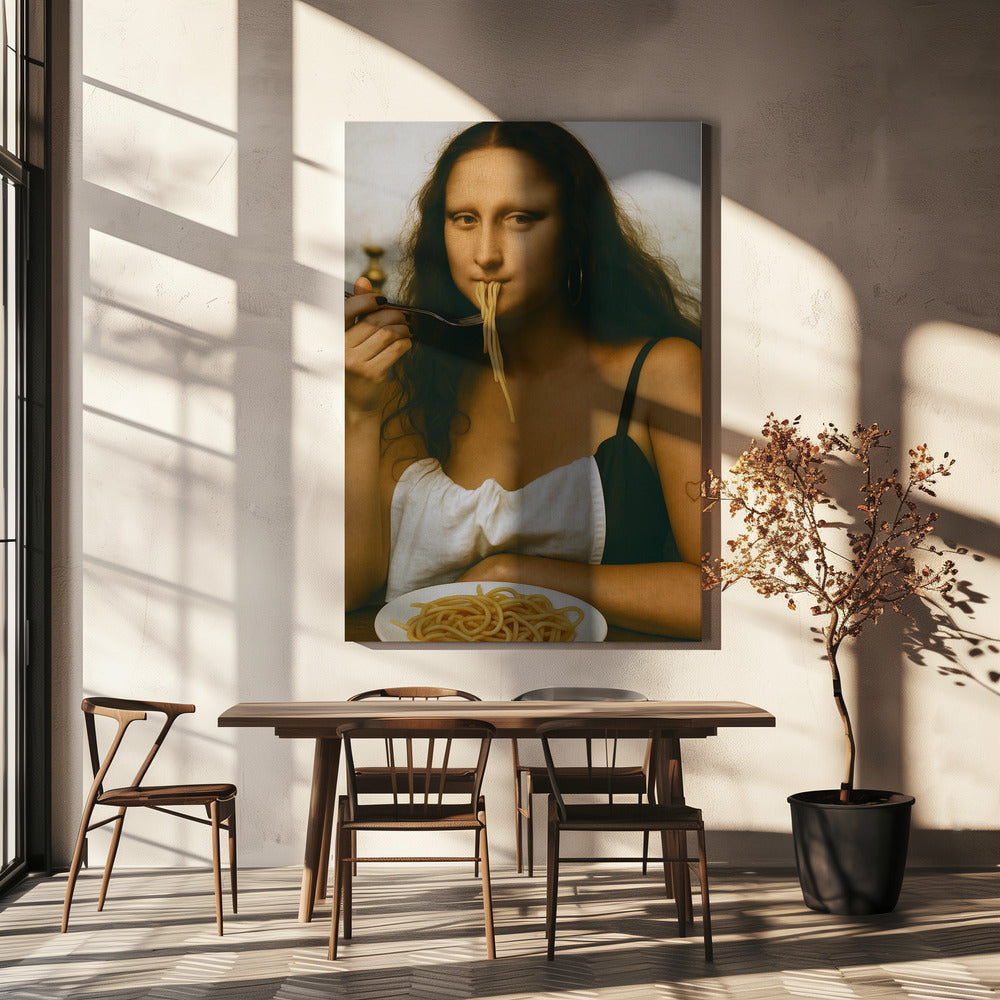 Wall Art Parody of the Mona Lisa by Dikhotomy-Canvas Print-DECOROLALA