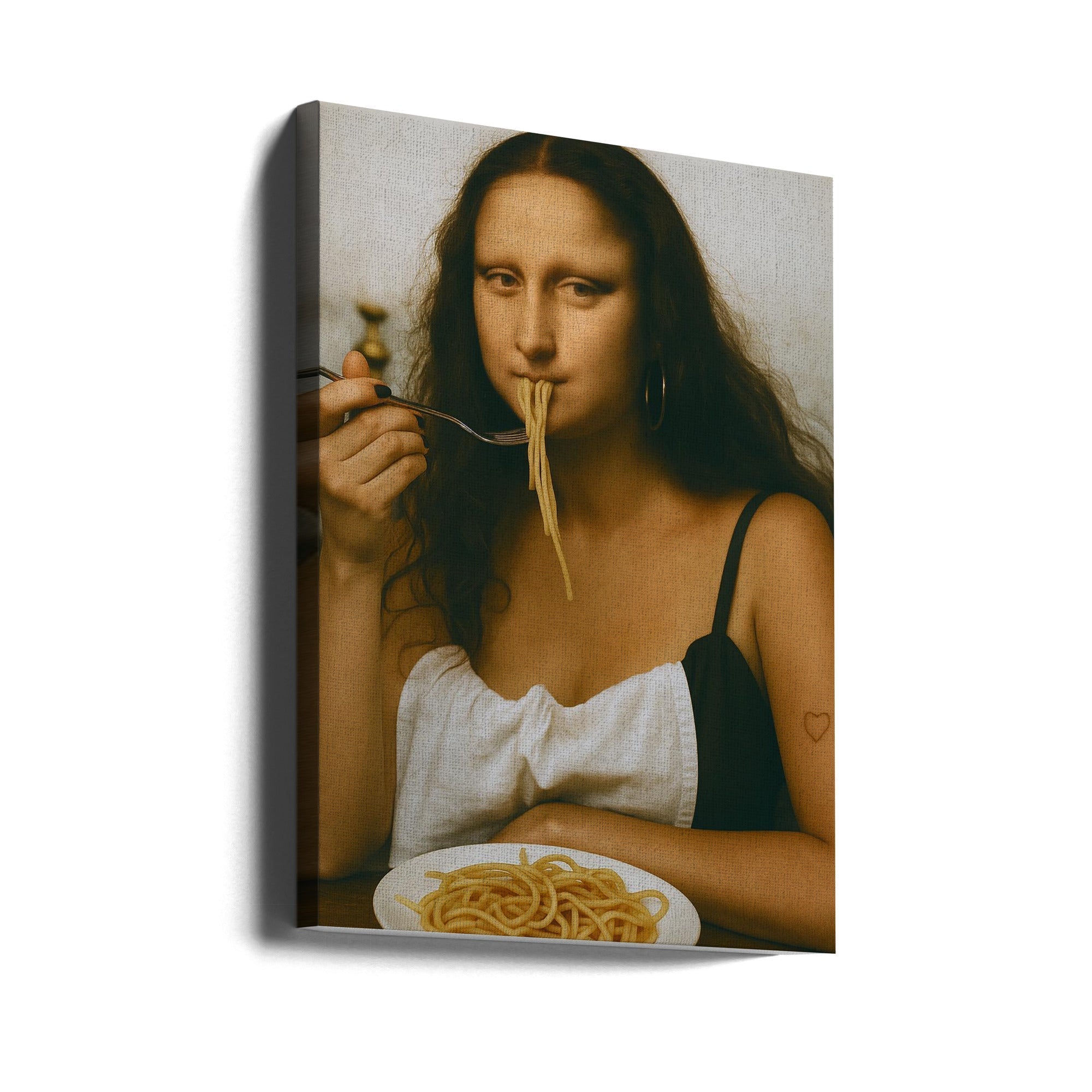 Wall Art Parody of the Mona Lisa by Dikhotomy-Canvas Print-DECOROLALA