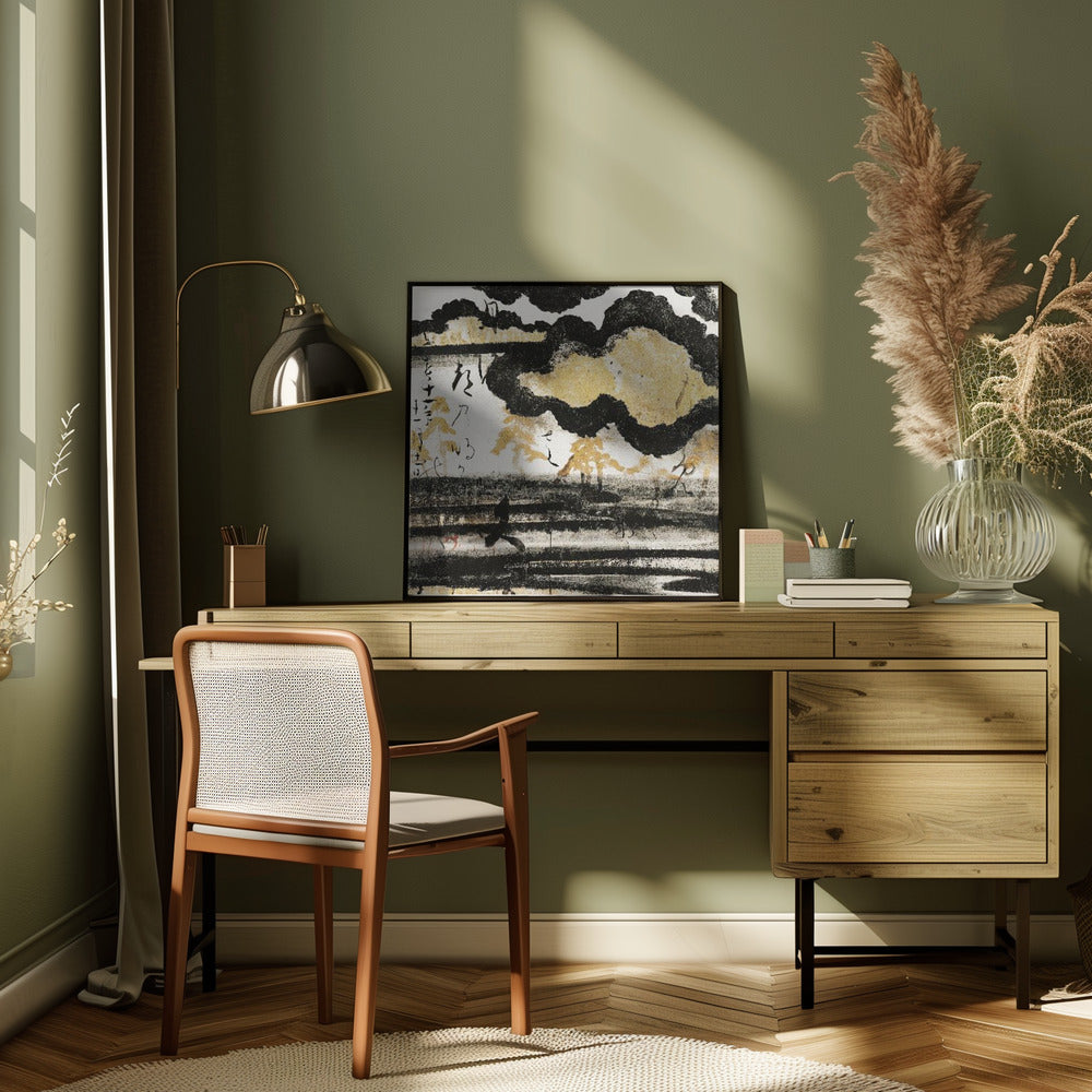 Wall Art Pine On a Beach by Hon'ami Koetsu-canvas-DECOROLALA