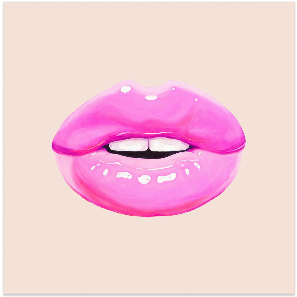 Wall Art Pink Lips by Vitor Costa-canvas-DECOROLALA