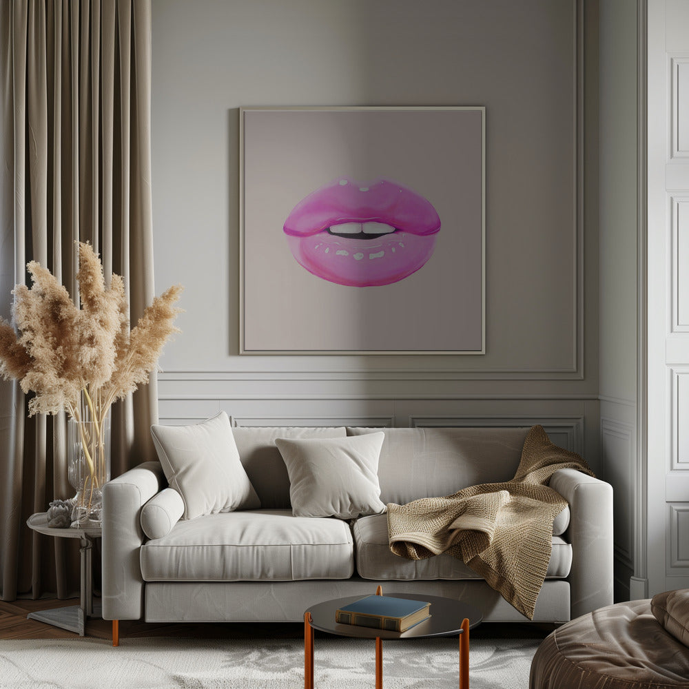 Wall Art Pink Lips by Vitor Costa-canvas-DECOROLALA