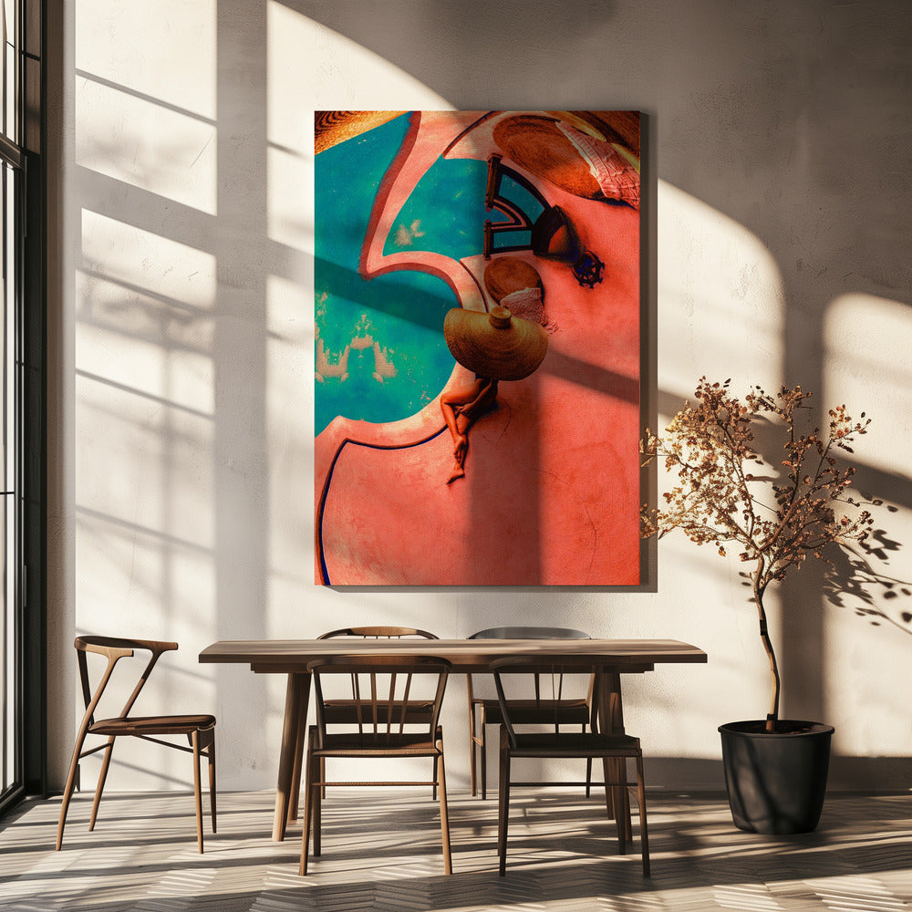 Wall Art Poolside by CosmoZach-Canvas Print-DECOROLALA