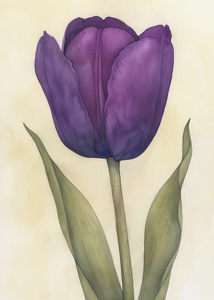 Wall Art Purple Tulip 7 by Bilge Paksoylu-canvas-DECOROLALA