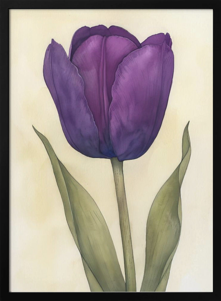 Wall Art Purple Tulip 7 by Bilge Paksoylu-canvas-DECOROLALA