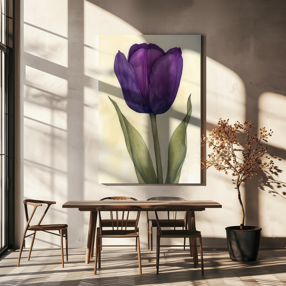 Wall Art Purple Tulip 7 by Bilge Paksoylu-canvas-DECOROLALA