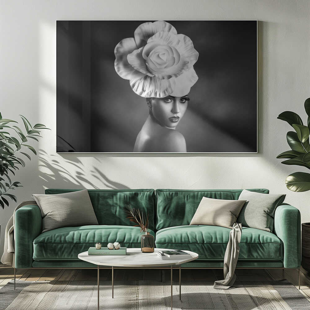 Wall Art Queen of Flowers 3 by Peppe Tamb-Canvas Print-DECOROLALA