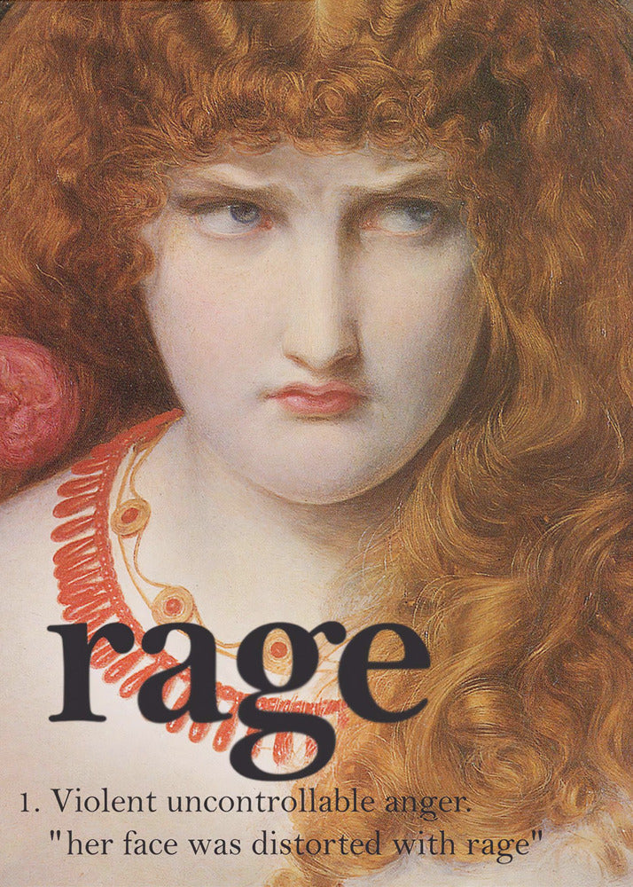 Wall Art Rage Girl by Dikhotomy-Canvas Print-DECOROLALA