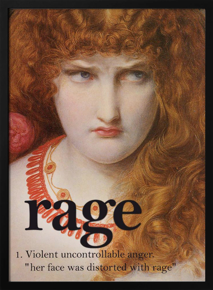 Wall Art Rage Girl by Dikhotomy-Canvas Print-DECOROLALA