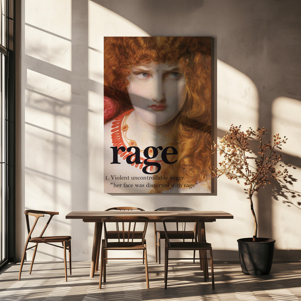 Wall Art Rage Girl by Dikhotomy-Canvas Print-DECOROLALA