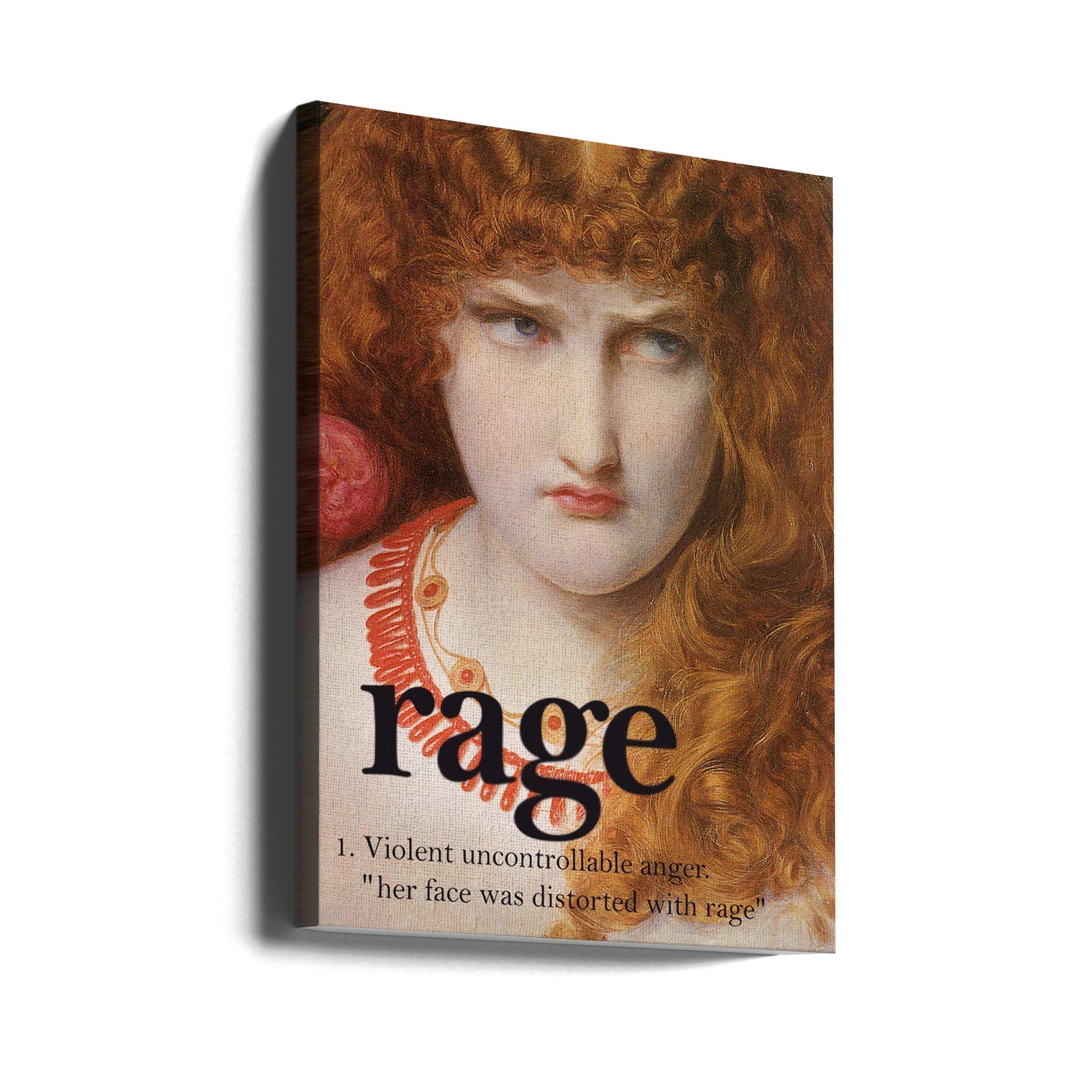 Wall Art Rage Girl by Dikhotomy-Canvas Print-DECOROLALA