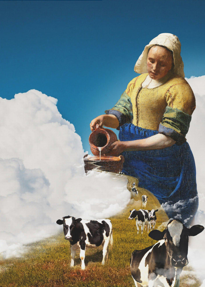 Wall Art Release the Milk by Paste in Place-Canvas Print-DECOROLALA