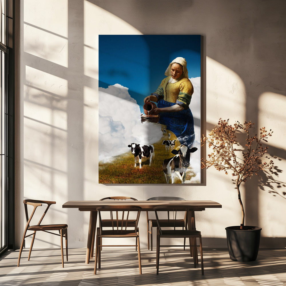Wall Art Release the Milk by Paste in Place-Canvas Print-DECOROLALA