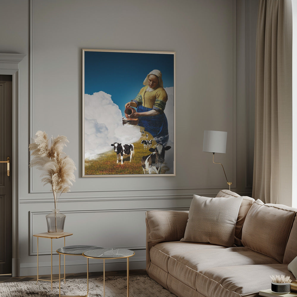 Wall Art Release the Milk by Paste in Place-Canvas Print-DECOROLALA