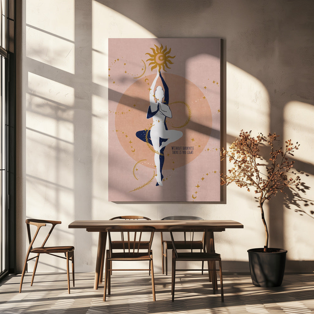 Wall Art Spiritual Sun, Moon, Stars Poster-Canvas Print-DECOROLALA
